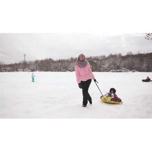 adult and kids inflatable sports ski ring snow toy