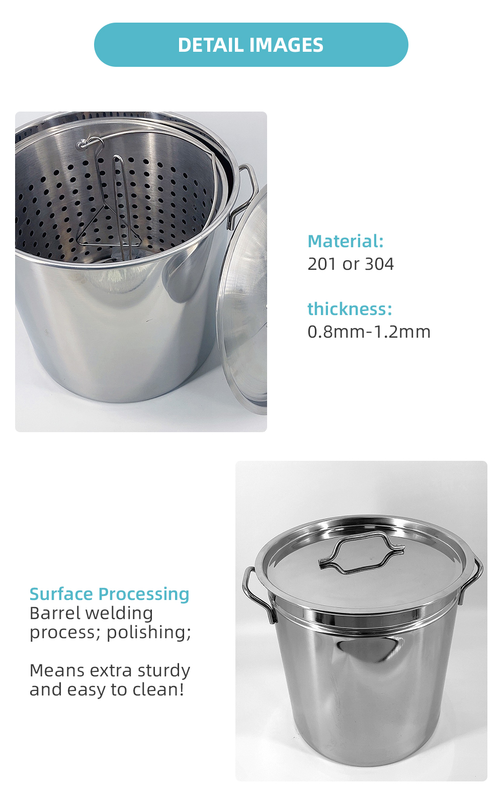 304 Stainless Steel Turkey Pot