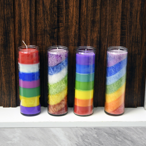 7 day glass church candles