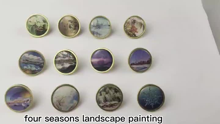 Pin de badge de peinture de paysage