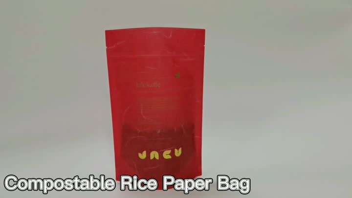 Sacchetto di carta di riso compostabile