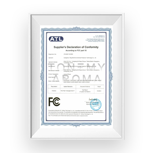 Small diffuser EMC certificate