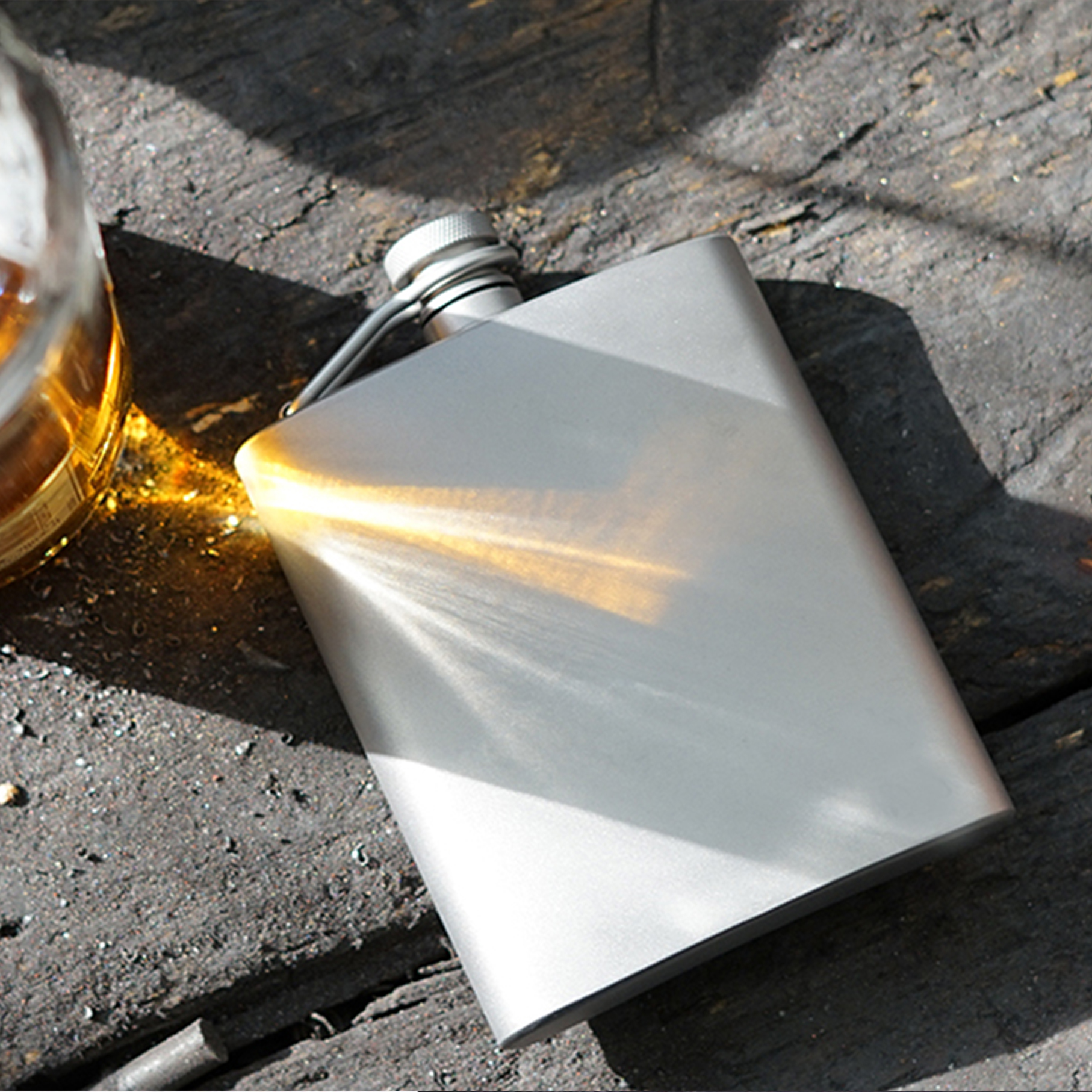 titanium hip flask