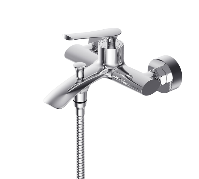 Jual panas modern kuningan shower mixer valve chrome