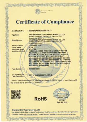  Certificate of Compliance