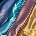 Vendita calda shinny tratto trampolo tessuto satinato in tessuto semplice per abito colorato1