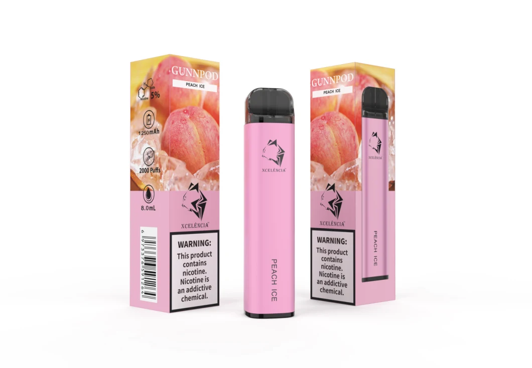 2020 Ventas calientes Sabor a fruta Vaporizador Cigarrillo E-Cigarette 2000 Puffs Vaporizador desechable Vape