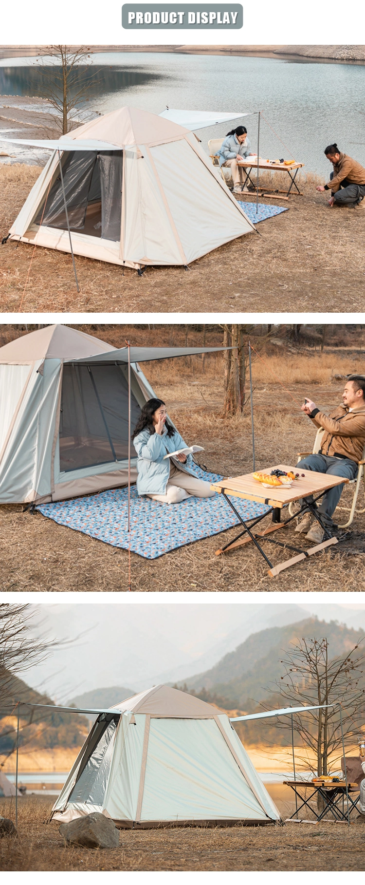 Customized Wholesale Full Automatic Outdoor Camping Portable Camping Beach Sunscreen Tents