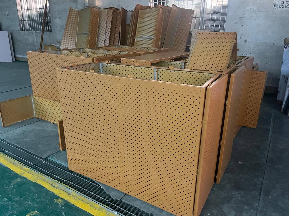 Special color perforated aluminum cladding  workshop