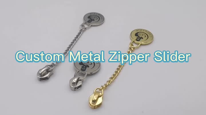 Slider de zíper de metal personalizado