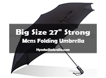 Big Size 27" Strong Mens Folding Umbrella