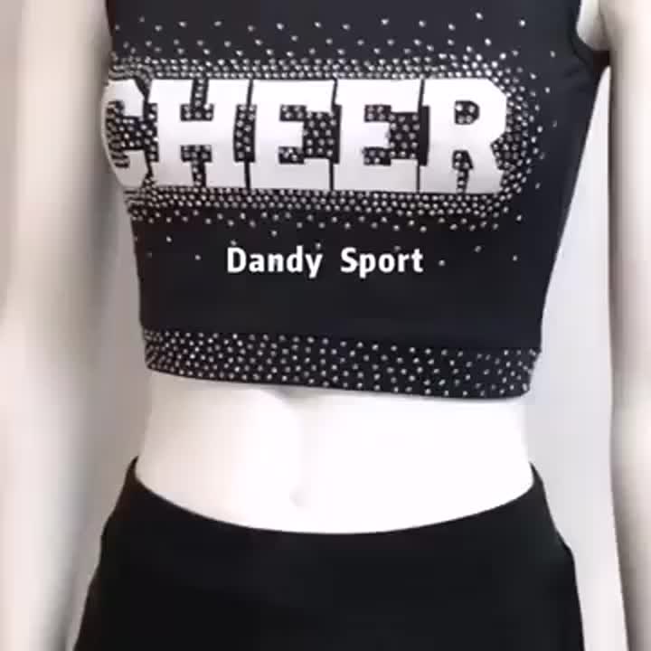 black and white cheer uniform