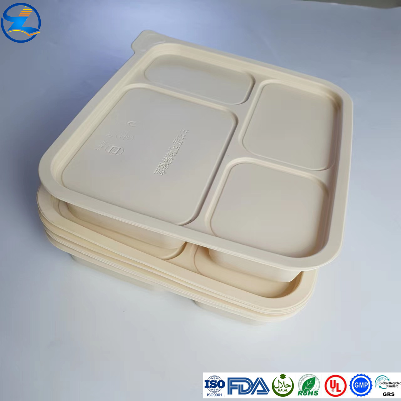 100% biodegradável Thermoplastic Pla alimentos contêm