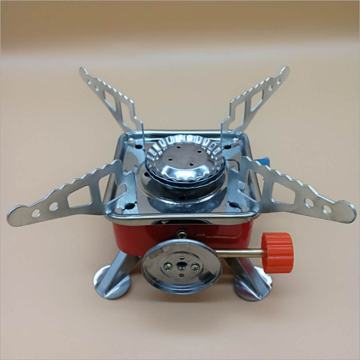 Portable Mini Folded Camping Gas Cooker Stove Ultralight Outdoor Folding Metal Furnace Burner Backpacking