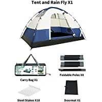 Camping Tent 2 Person - Family Dome Waterproof Backpack Tents with Top Rainfly, Ultralight Easy Set up Small Tents with Carry Bag for 4 Season Hiking Glamping