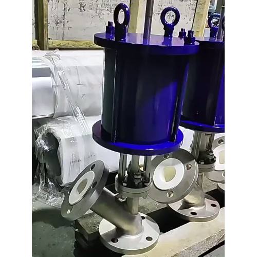 Supapă de descărcare pneumatică căptușită cu fluor pentru aplicații industriale