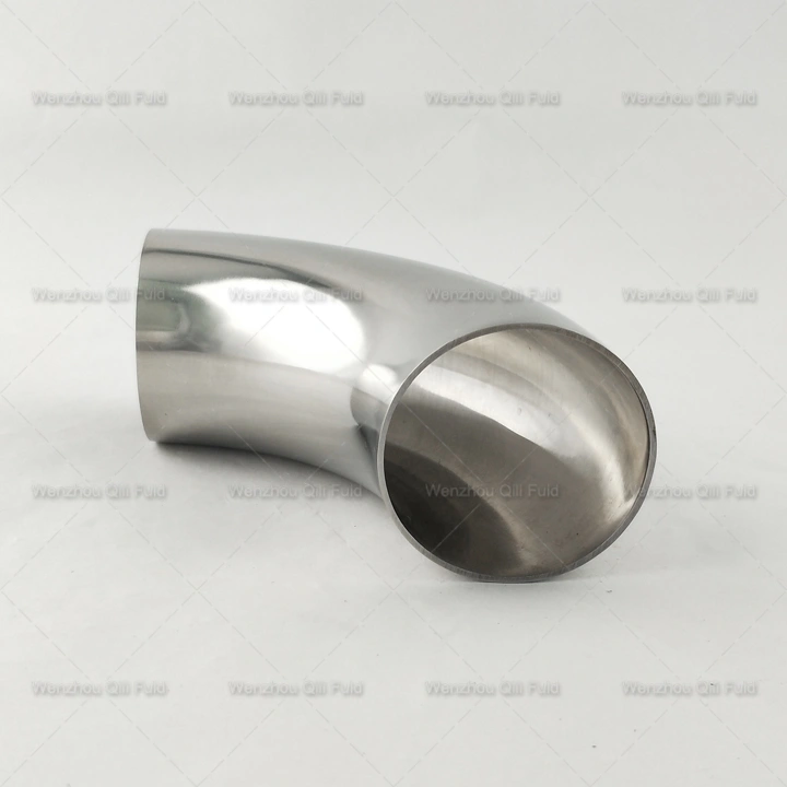 3A SMS DIN Besi Tahan Karat Higienis Polished Siku Tekuk Tee, Peredam Pipa Fitting