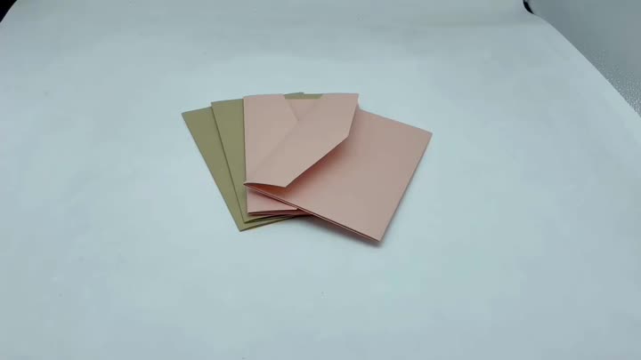 Pink pearl paper wedding card envelope