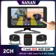 7 &#39;&#39; 2 canal veículo monitor Syste Suporte 2.5D Touch/BSD/MP5/Bluetooth/FM/Controle de Voz