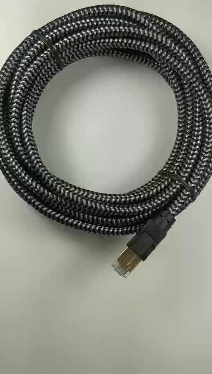 Kabel sieciowy CAT8 w oplocie wideo (7)