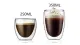 Lila 250ml/350ml koffie/thee helder glazen dubbelwandige kopjes