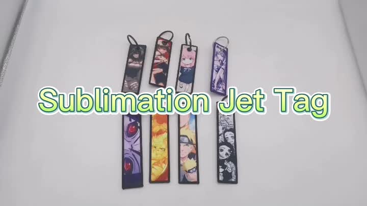 Keychain de la sublimation Flight Flight Anime Jet Tag