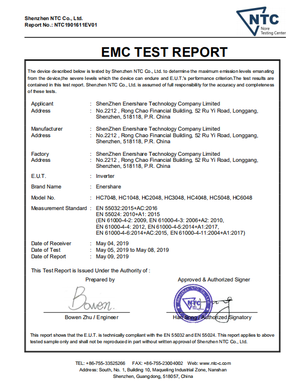 EMC TEST REPORT