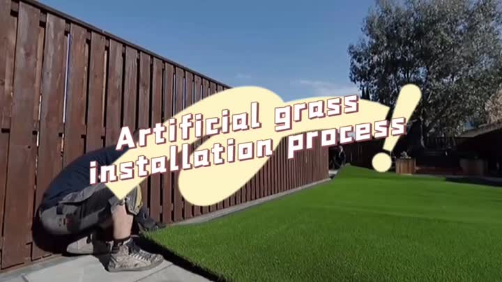 Artificial grass installation process