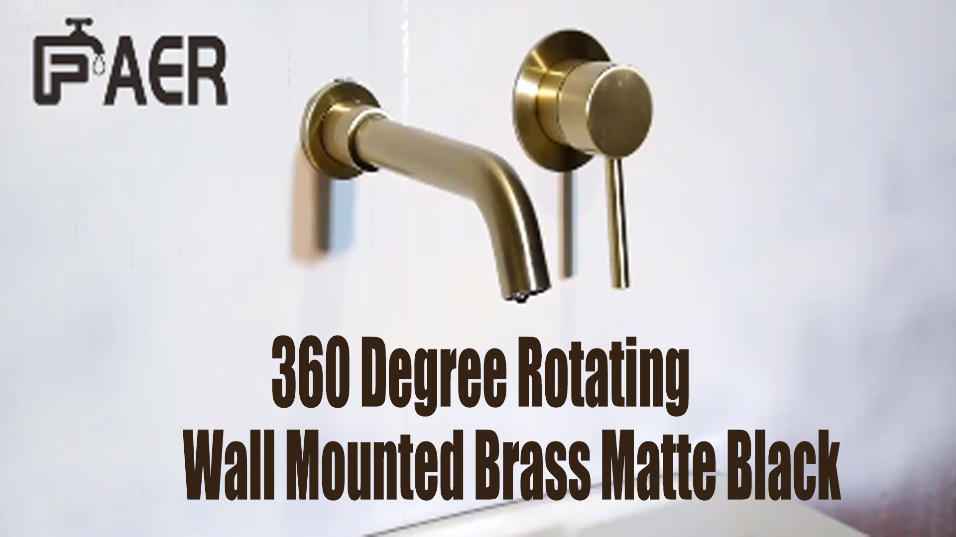 360 Degree Rotating Wall Mounted Brass Matte Black  2