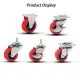 Red Pu Swivel Baggage Wheel Shopping Carters