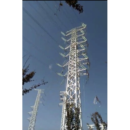 Installation site of four-column steel tube tower