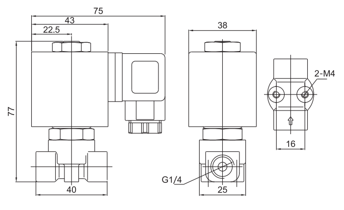 1/8'' 1/4'' 3/8'' Brass Electric Solenoid Valve 2 Way Normally Closed 24V 220V 2