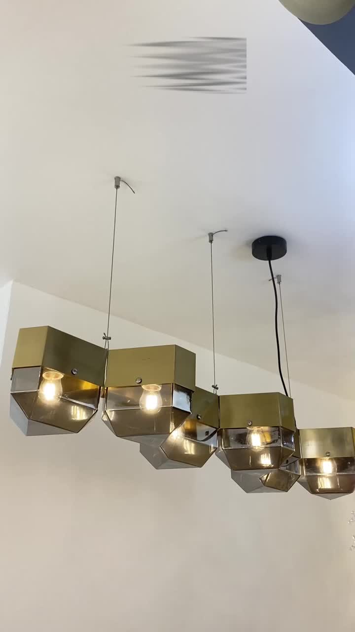 Stainless steel polygon box pendant lights