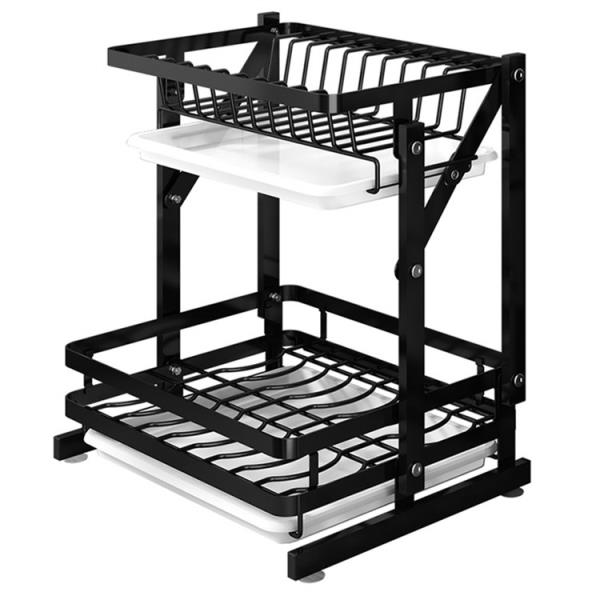 350x270xH380mm Double folding dish rack