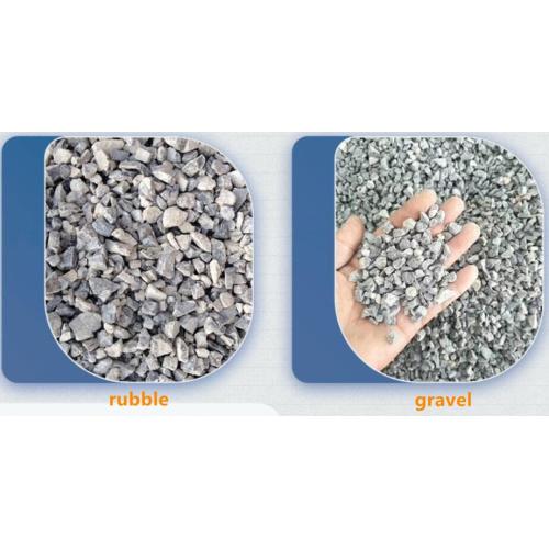 What is rubble? What equipment is needed to process rubble into gravel?
