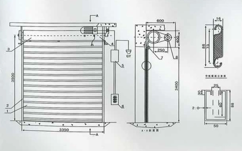 Electrical Aluminum Alloy Metal High Speed Roller Door