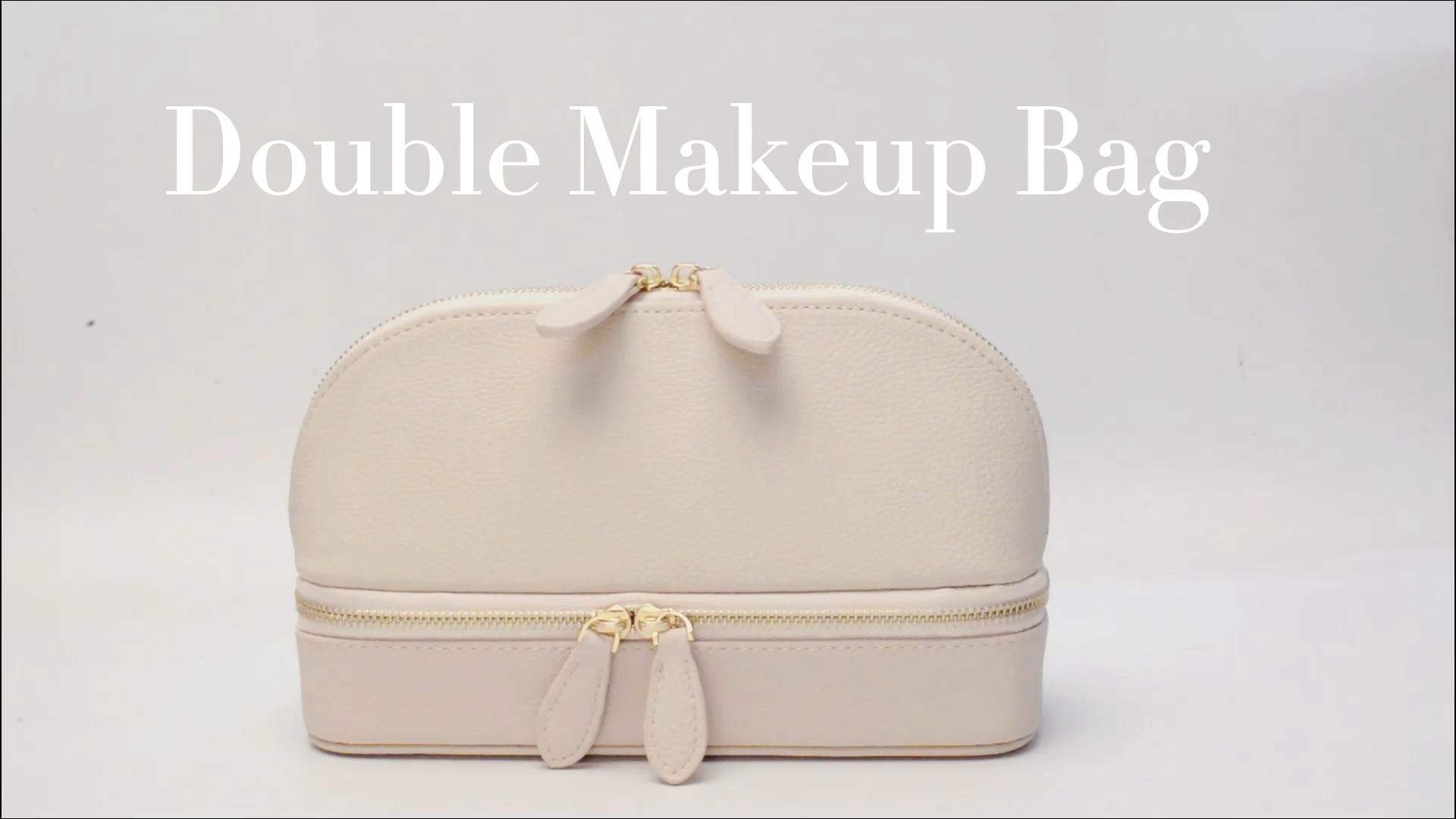 double-deck makeup bag