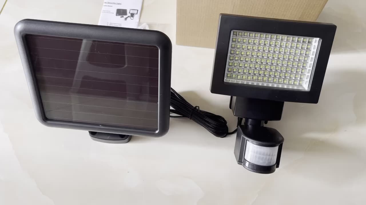 Wason 120led IP65 impermeable 2600 mAh Batería de litio de la pared inalámbrica Luz solar con sensor de movimiento para la seguridad del jardín al aire libre1