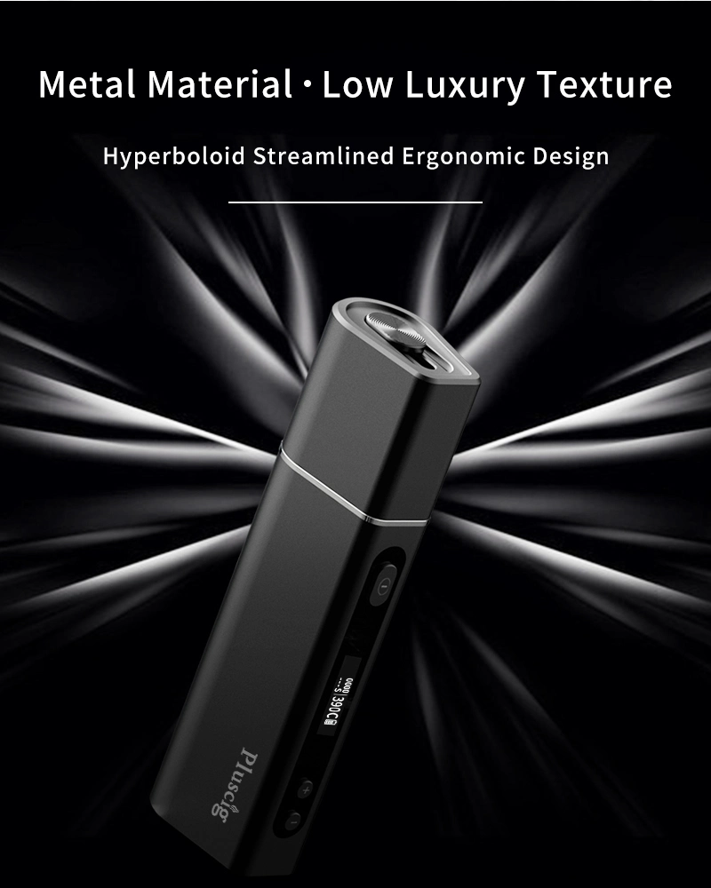 2021 Heat Not Burn Chipangizo Pluscig S9 OLED Display 3500mAh E-Cigarette Heating Chipangizo