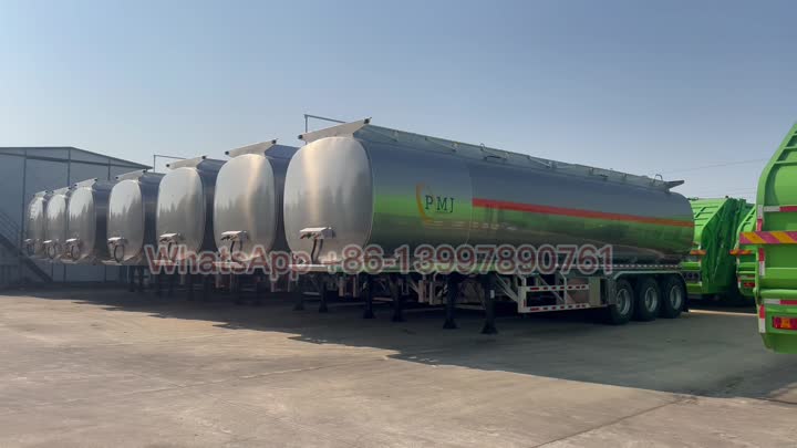 aluminium alloy 50000liters fuel trailer