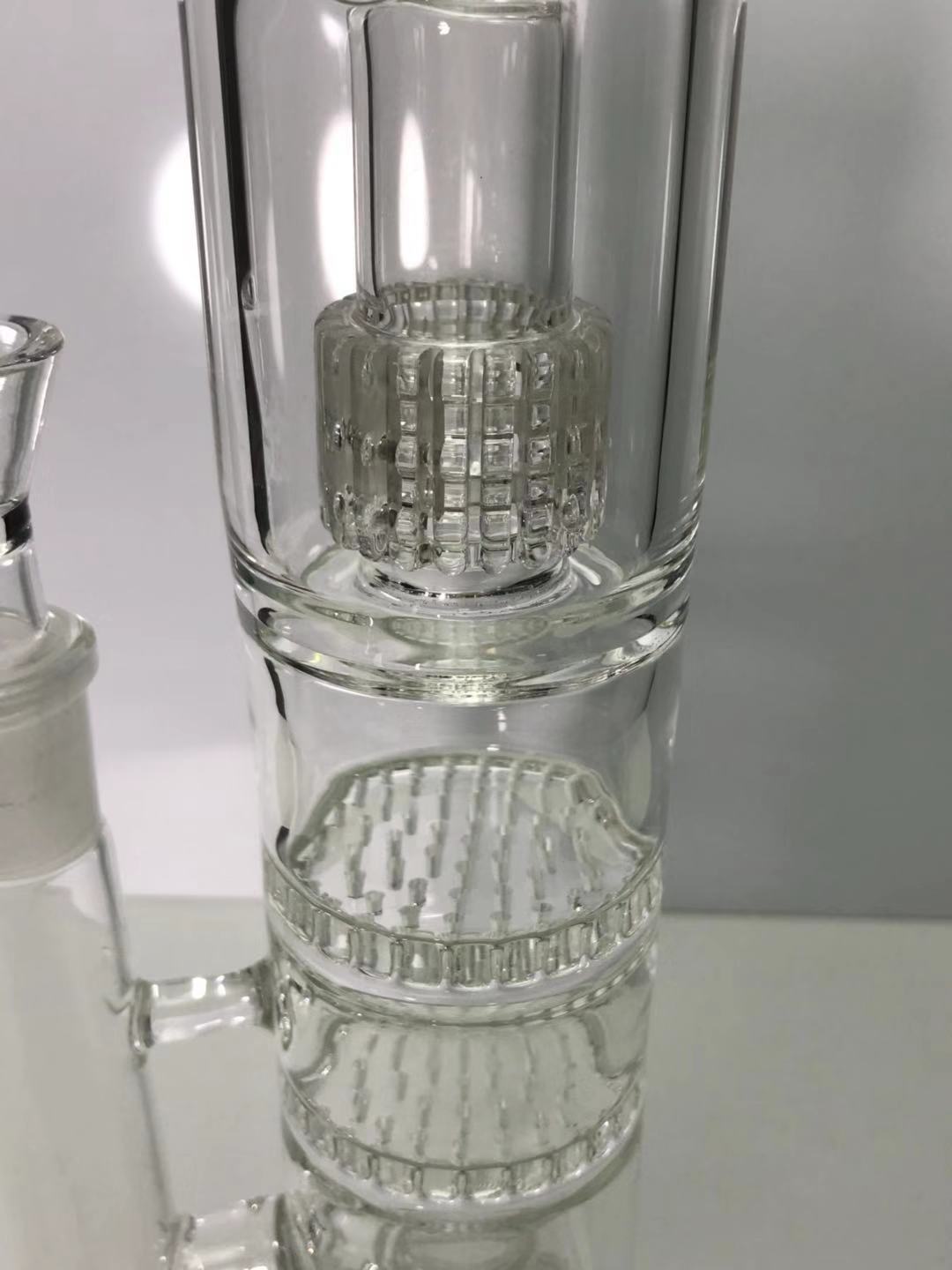 Double Matrix ShowerHead Percolator Glass Water Pipe