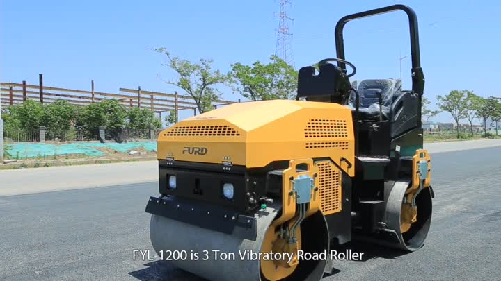 Rodillo compactador FYL-1200 de 3 toneladas