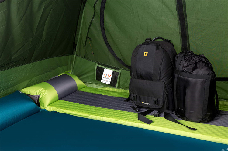 foldable inflatable air mattress camping sleeping mat pad bed colchones inflables airbed air mat with built-in pump