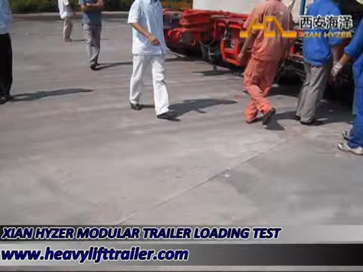 Hydraulic modular trailer test