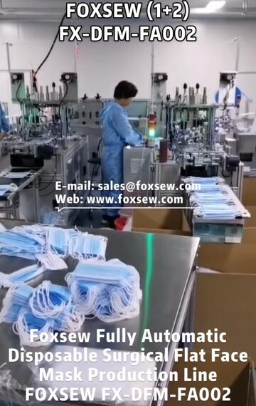 "1 + 2" Automatic Flat Face Mask Making Machine