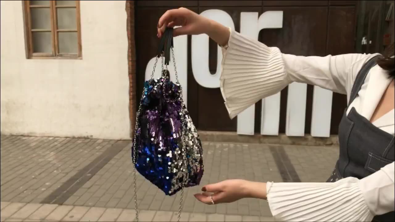 Hot Sale Travel Glitter Tote Bag Purse Luxurious Reversible Mermaid Black Sequin Luxury Women Fashion Shoulder Handbags Ladies1