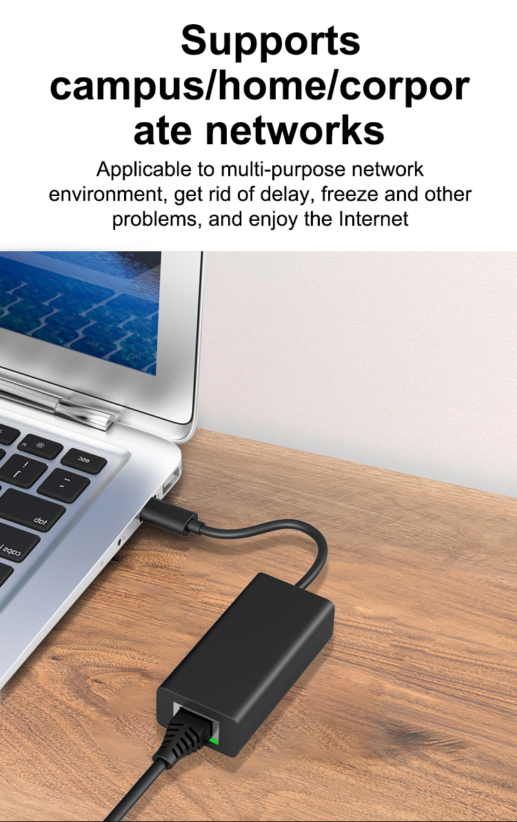 3.1 USB-C to Ethernet Network Hubs RJ45 Adapter