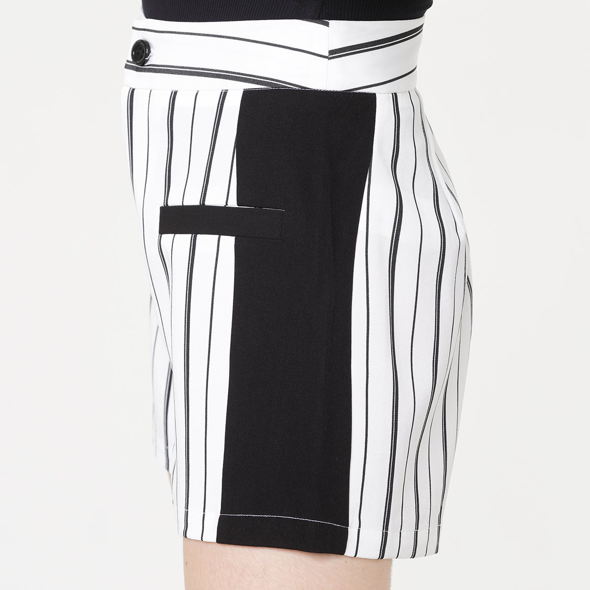 Lady's Contrast Stripe Casual Shorts