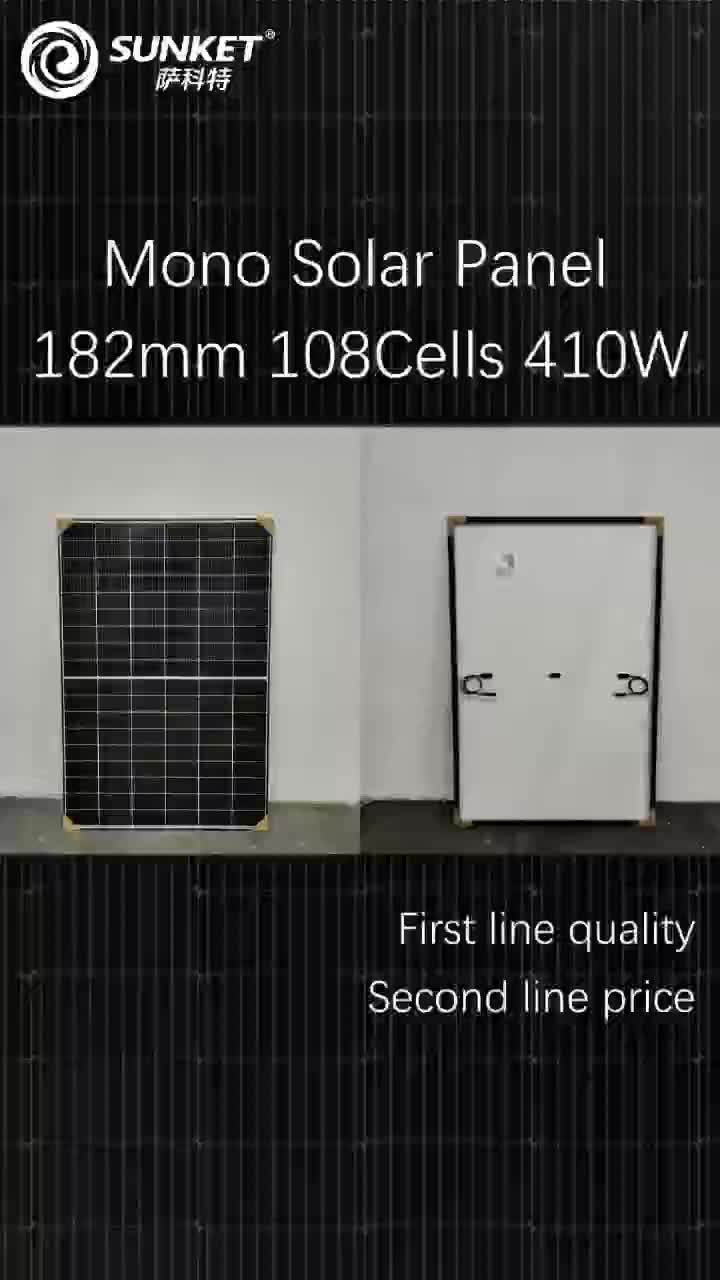 182mm 108Cells 410W 모노 태양 전지 패널