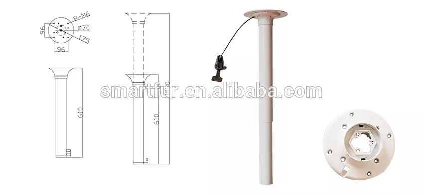 Adjustable aluminum gas Lift Mechanism Table base